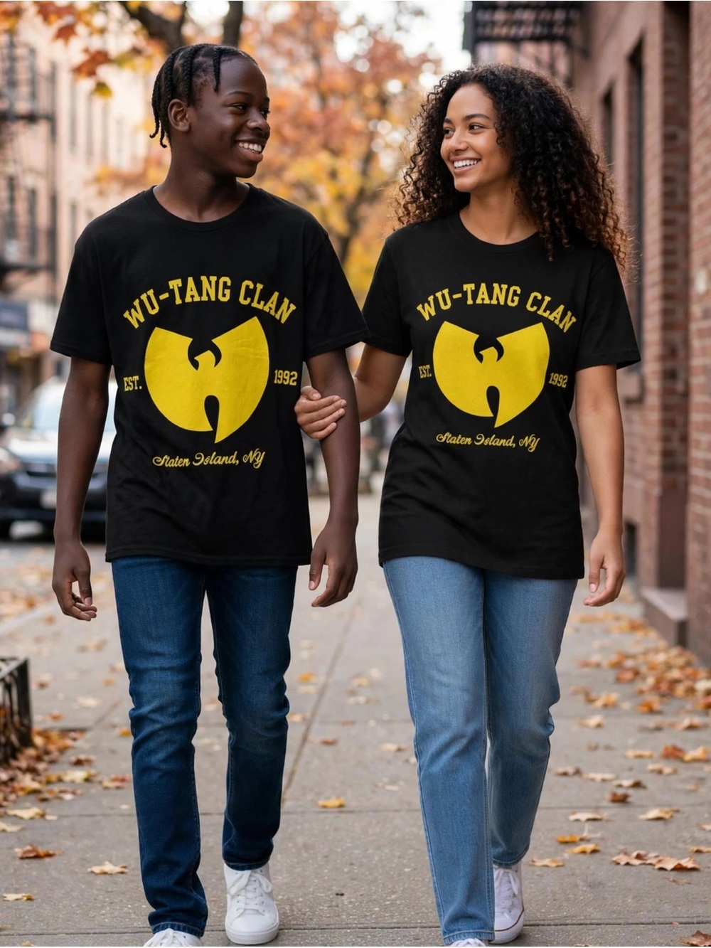 Wutang Clan Black And Gold Graphic Unisex Tee  Men Women Medium